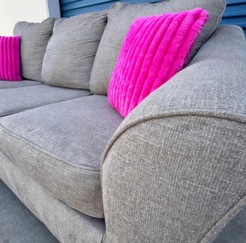 reversible gray sectional couch sofa - $500 thumbnail 3