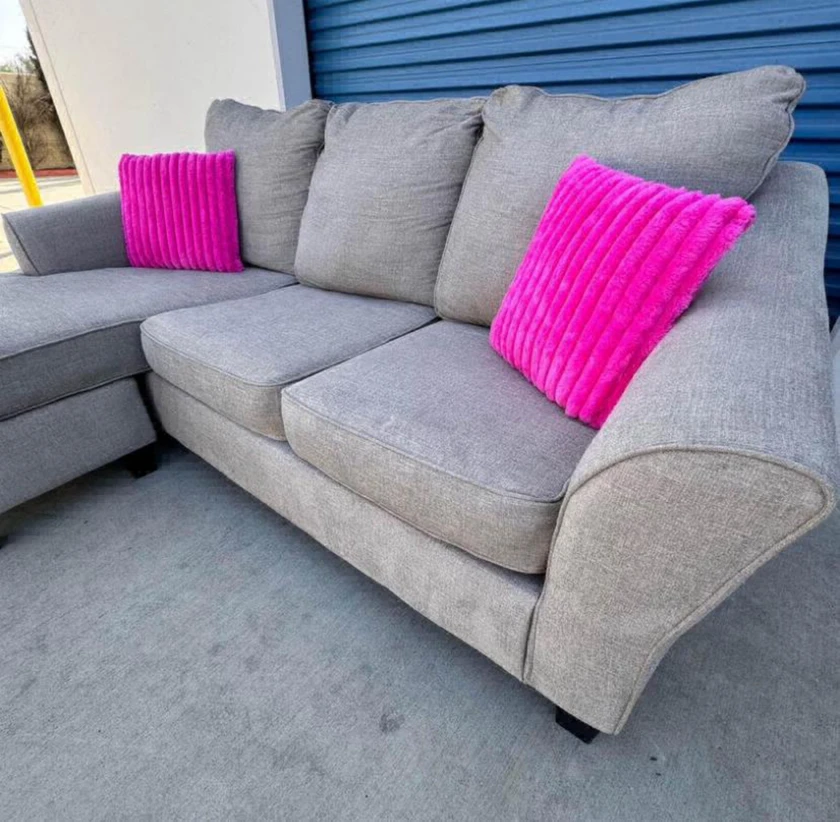 reversible gray sectional couch sofa - $500 thumbnail 7