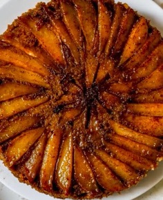 Upside Down Spiced Pear Cake