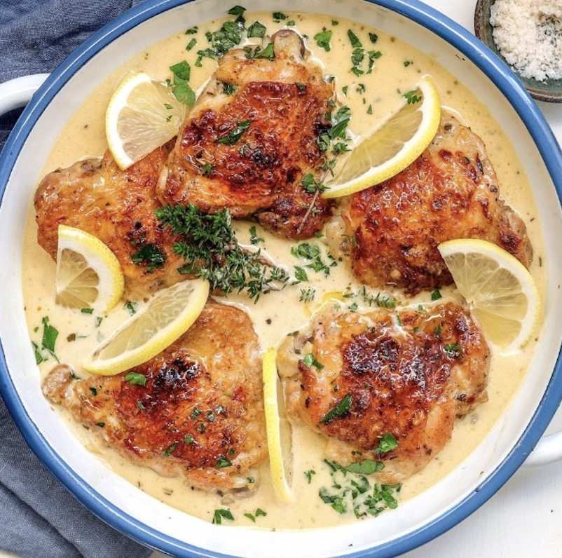 Lemon and Garlic Chicken Thighs - Faxo