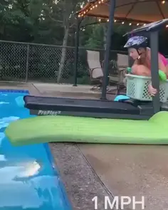 Treadmill Pool Slide