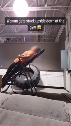 Woman Gets Stuck On Inversion Machine At Gym