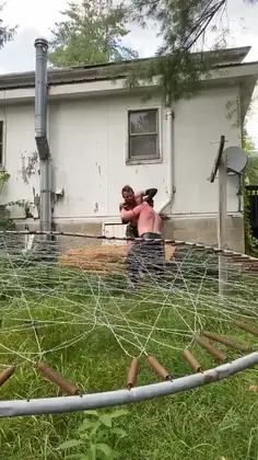 Barbed Wire Trampoline