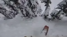 Skier Finds Buried Snowboarder