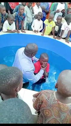 hello greetings to you all our beloved friends today we made a baptism for these kids such that they are fully surrendered their lives to God the almighty 🙏