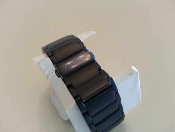 brand new kenneth cole black mens aigital "all black stainless steel" - $50 thumbnail 2