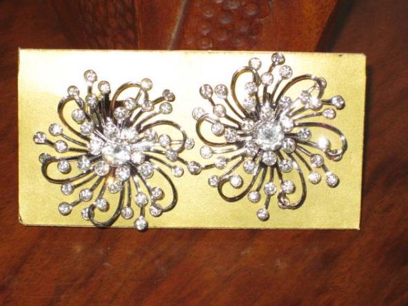 vintage silver sarah coventry stardust earrings - $40 thumbnail 2