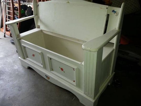 kids bench with trunk chest with all solid wood - $65 thumbnail 2