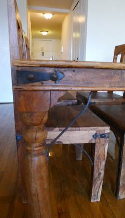 amazing moroccan style glas dinning table wwith chairs - $1,600 thumbnail 3