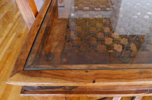 amazing moroccan style glas dinning table wwith chairs - $1,600 thumbnail 4