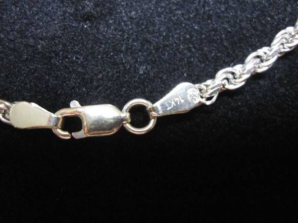 rope chain **14kt white gold** - $1 thumbnail 3