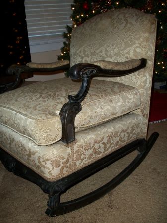 early 1900's french rocking chair * antique * 100 years old - $175 thumbnail 3