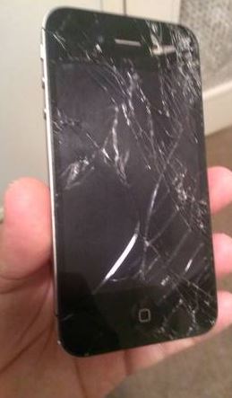 cracked screen - sprint iphone 4s 16 gig black- clean esn - $225 thumbnail 2