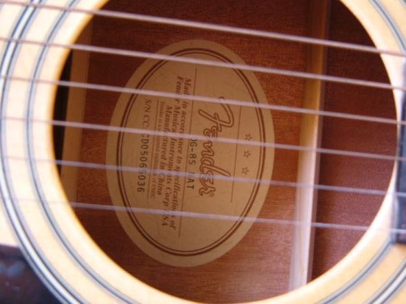 fender acoustic guitar with gig bag - $250 thumbnail 2