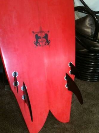 5'6" single wing twinzer fish surfboard by larry mabile - $450 thumbnail 4