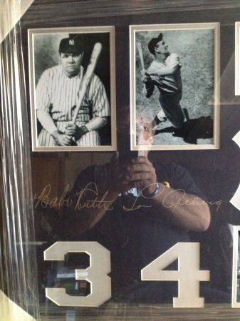 babe ruth,joe dimaggio,mickey mantle lou gehrig - $275 thumbnail 3