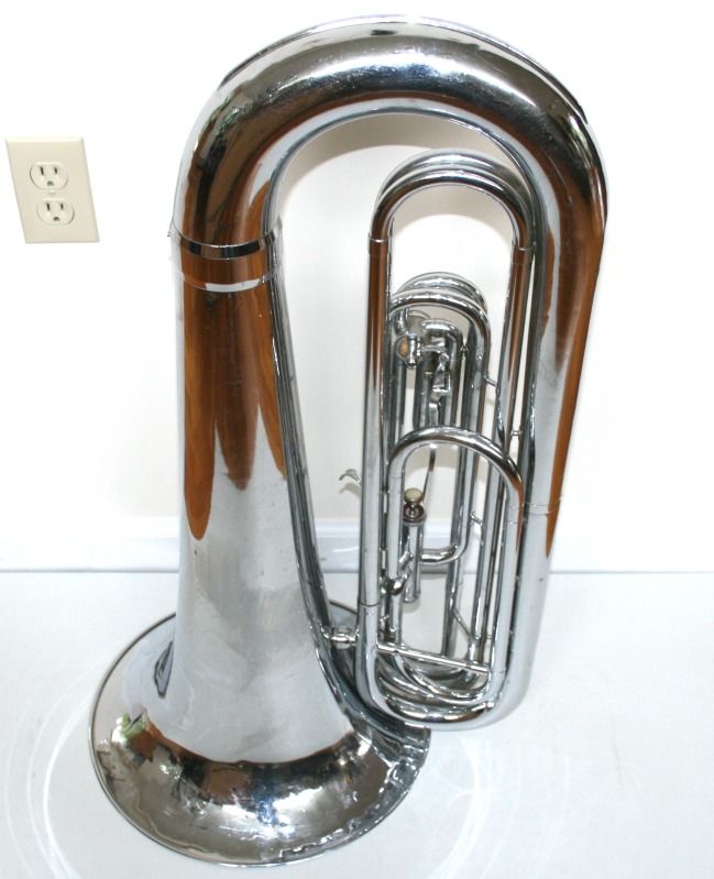 rare contra bass bugle getzen with conn mouthpiece - $300 thumbnail 3