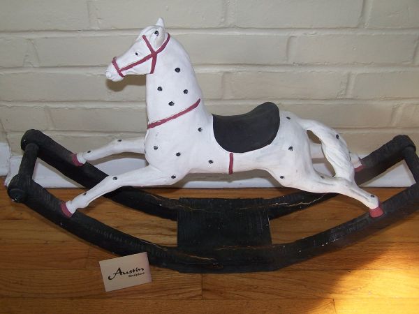austin sculpture rocking horse art vintage horse - $80 thumbnail 3