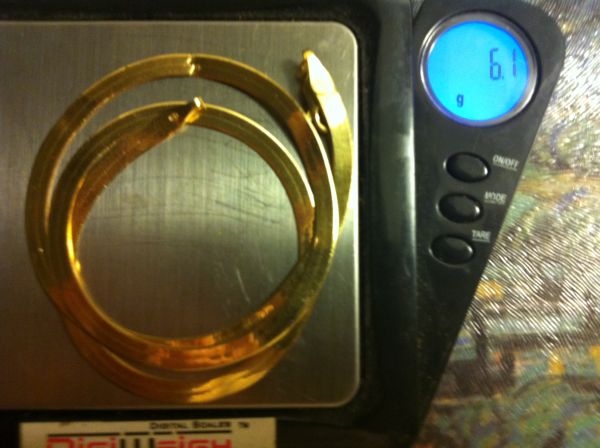 18 inch herringbone chain yellow gold necklaces - $200 thumbnail 3