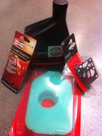 5hp gas lawn mower works great with tuned up! - $90 thumbnail 3