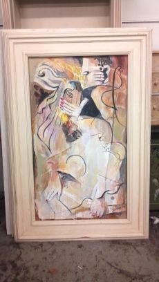 3- 6ft x 3ft oil paintings w/ ornate wooden frames - $250 thumbnail 2