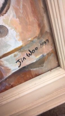 3- 6ft x 3ft oil paintings w/ ornate wooden frames - $250 thumbnail 3