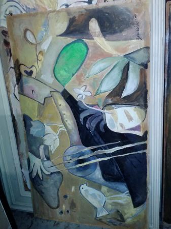 3- 6ft x 3ft oil paintings w/ ornate wooden frames - $250 thumbnail 4