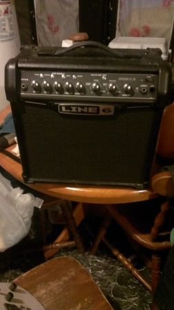 white ibanez electric guitar with amp - $200 thumbnail 2