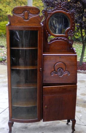 vintage secretary / curio cabinet - $750 thumbnail 3