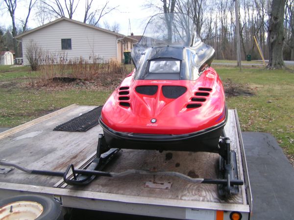 package deal fast skidoo and 8 1/2 x 10 1/2 aluminum trailer - $2,000 thumbnail 2