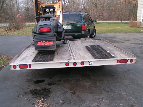 package deal fast skidoo and 8 1/2 x 10 1/2 aluminum trailer - $2,000 thumbnail 3