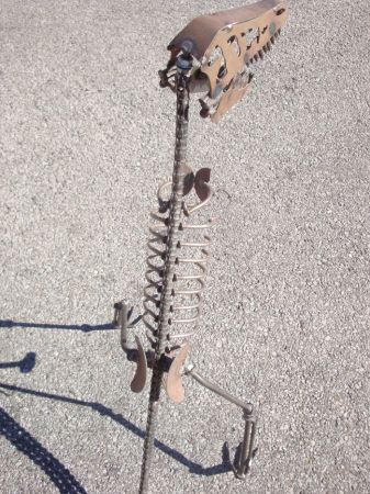 large t-rex metal folk art sculpture - $250 thumbnail 2