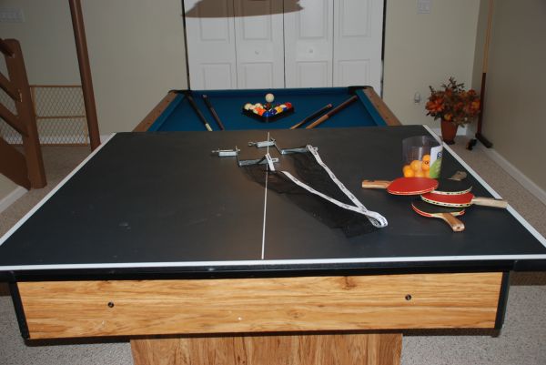 pool table with ping pong ad on - $500 thumbnail 3