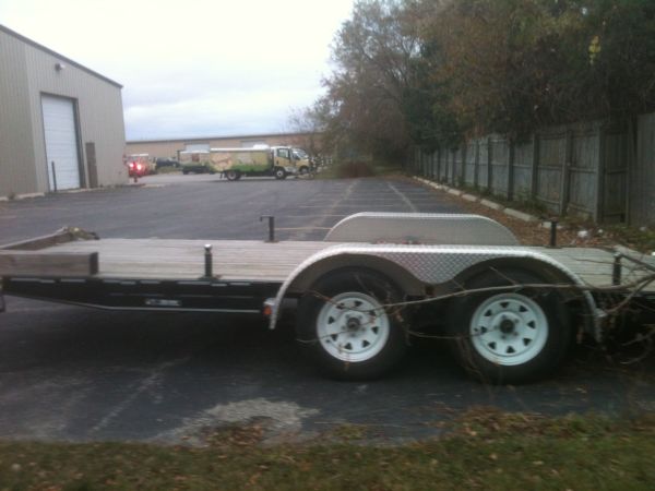 18 ft x 7 ft car hauler trailer with 2' dovetail and ramp. - $2,900 thumbnail 3