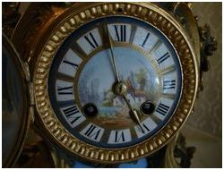 a spectacular antique 1878 french japy clock with gold carvings - $1,800 thumbnail 2