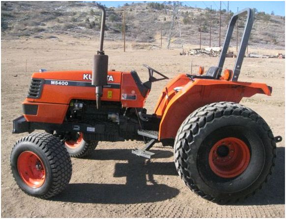 kubota 58 hp m5400 m-5400 tractor with 11.5 foot rhino mower - $12,500 thumbnail 2