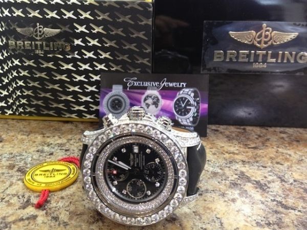 breitling super avenger 8ct diamond watch - $8,600 thumbnail 4