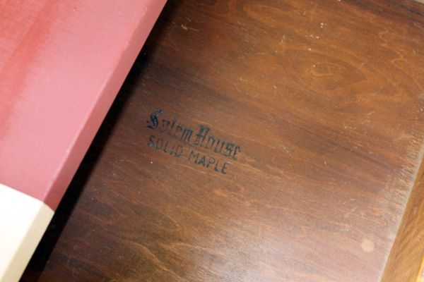 shabby chic antique salem house solid maple desk - $225 thumbnail 2