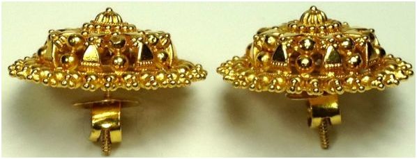 22 kt yellow gold earrings - $1,200 thumbnail 4