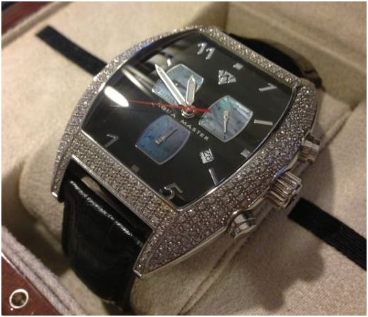 stunning 3.5ct diamond aqua mater watch - $475 thumbnail 3
