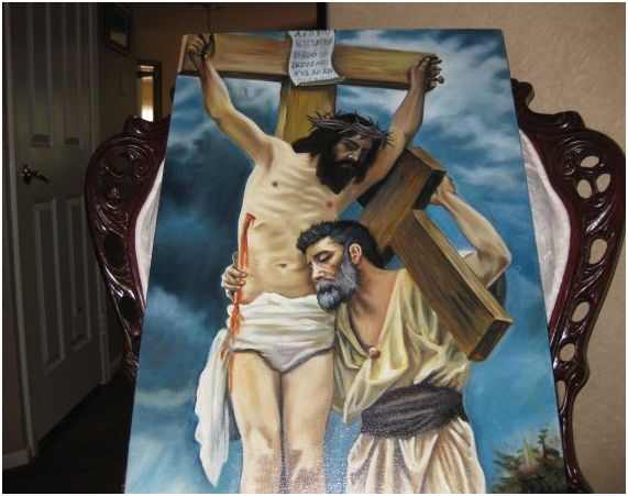 jesus christ, oil on canvas - $500 thumbnail 4