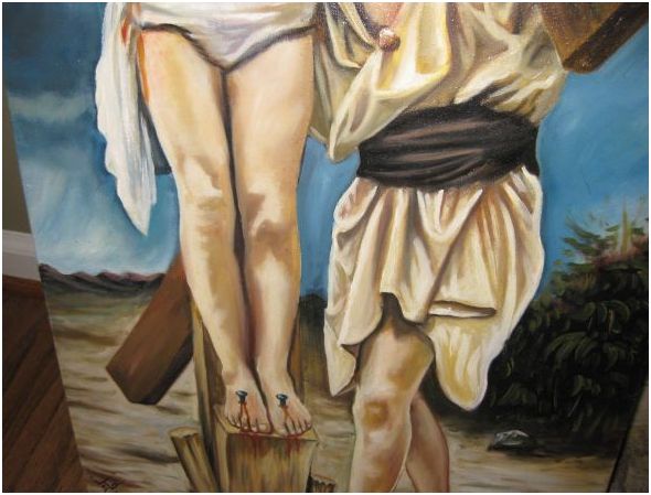 jesus christ, oil on canvas - $500 thumbnail 2