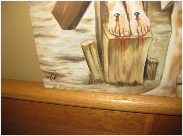 jesus christ, oil on canvas - $500 thumbnail 3