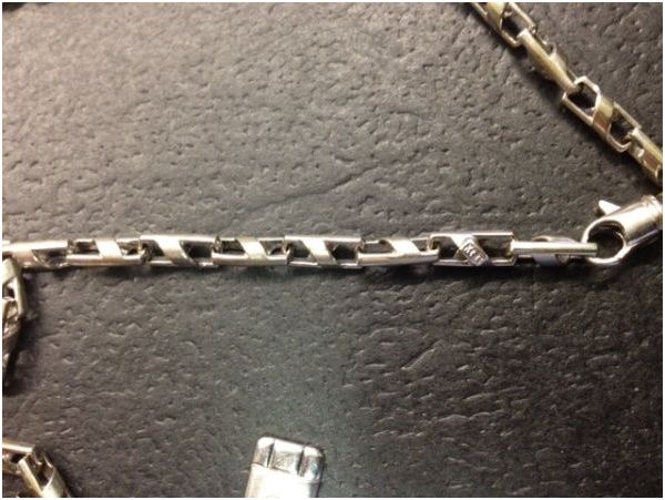14kt white gold cross and chain - $2,600 thumbnail 3