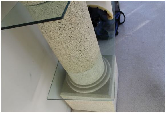 unique greek looking glass column shelving - $1,099 thumbnail 3