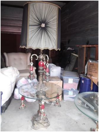 circa 1975 brass custom made lamp end tables and coffee table - $600 thumbnail 2