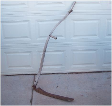 hand scythe like grim reaper antique tool primitive - $40 thumbnail 2