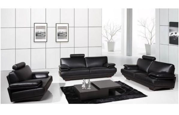 new marcel leather sofa, chairs and love seat - $519 thumbnail 2