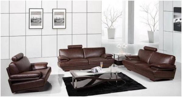 new marcel leather sofa, chairs and love seat - $519 thumbnail 3