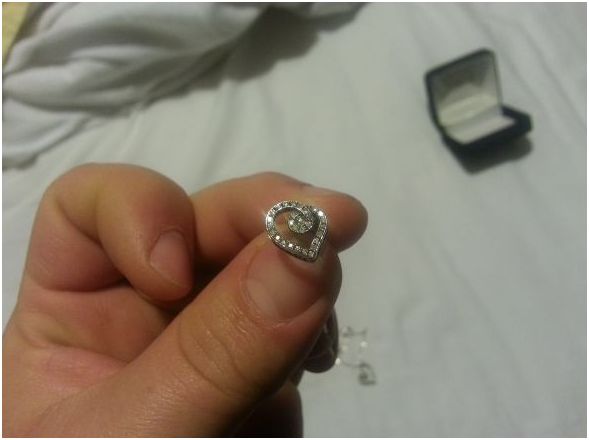 kay jeweler's heart shaped matching necklace and earring set - $375 thumbnail 2